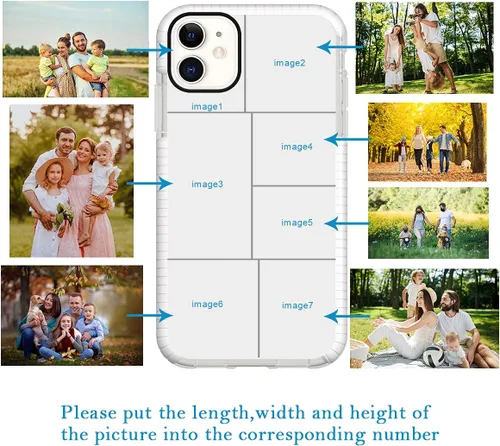 Miniatura 37 de Funda de teléfono personalizada para iPhone 11, diseño personalizado de fotos de collage de múltiples imágenes, resistente a los golpes, resistente
