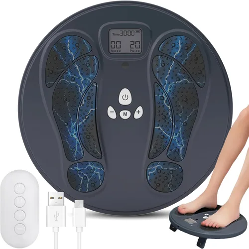Aprobación de la FDA - Estimulador muscular electrónico para masaje de piernas y pies con neuropatía, masajeador de pies EMS para alivio del dolor y