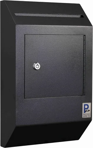 Miniatura 4 de Caja de seguridad Protex Drop Box (WDB-110) -Negro, resistente, bisagra de piano, sugerencias seguras, boletas, correo, dinero, cheques de alquiler