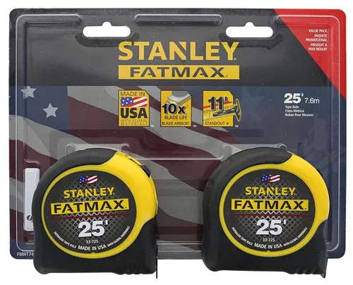 Miniatura 3 de STANLEY FATMAX - Cinta métrica, 25 pies, paquete de 4 (33-725)