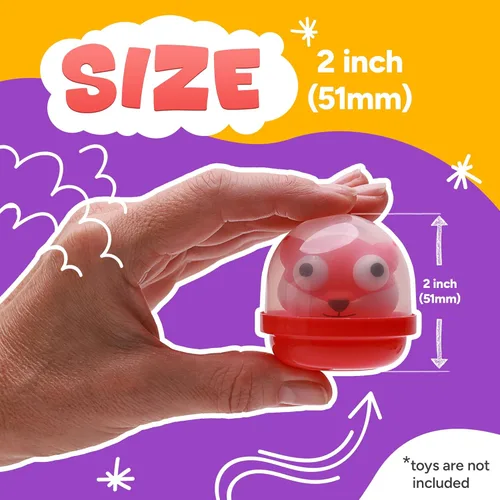 Miniatura 2 de Cápsulas vacías de bellota de 2 pulgadas para máquinas expendedoras envases de colores surtidos para recuerdos de fiesta - 2000 piezas