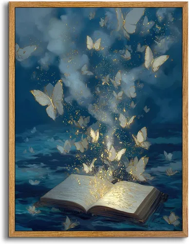 Miniatura 14 de AtterrirArt Bonito arte de pared enmarcado para guardería, 8 x 10 pulgadas, decoración de pared floral caprichosa, póster de impresiones en lienzo