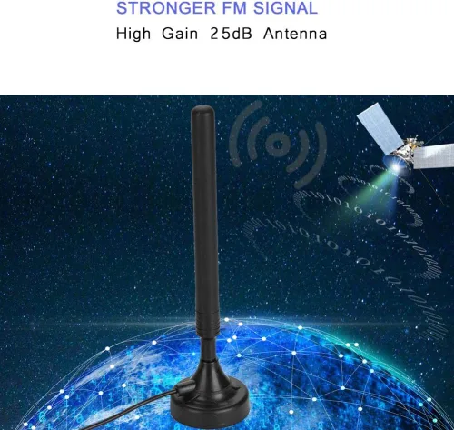 Miniatura 3 de Amplificador de radio hogar 25dB alta ganancia FM antena de radio alta sensibilidad USB FM antena para piso bajo