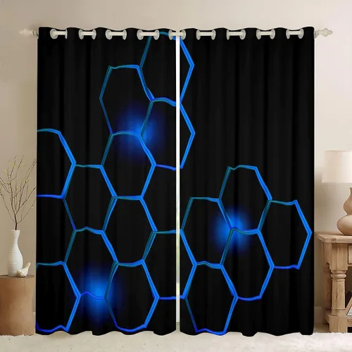 Miniatura 37 de Feelyou Cortinas opacas con estampado de leopardo para dormitorio, sala de estar, safari, cortinas de oscurecimiento de habitación con purpurina