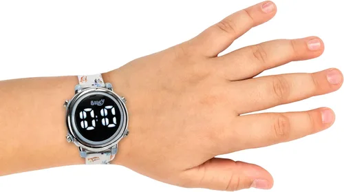 Miniatura 6 de Accutime Bluey and Bingo - Reloj digital de cuarzo para niños pequeños, niños y niñas, correa de silicona blanca con pantalla digital negra, azul