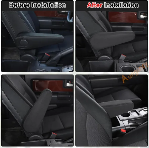 Miniatura 5 de Aunginsy Fundas para reposabrazos de asiento para Toyot@ FJ Cruiser 2007-2021, par de fundas de cojín para reposabrazos lateral izquierdo y derecho