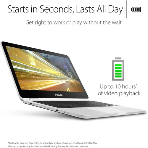 Miniatura 3 de ASUS laptop Chromebook Flip C302CA-DHM4, pantalla táctil de 12.5 pulgadas, Intel Core m3 con 64GB de almacenamiento y RAM de 4GB