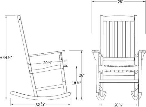 Miniatura 3 de Cambridge Casual Silla mecedora Bentley de madera maciza, color negro