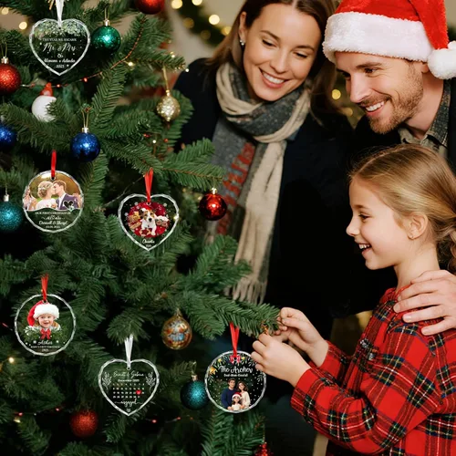 Miniatura 7 de Adornos de Navidad Personalizados Personalizados con Foto y Texto para Decoraciones de Árbol de Navidad, Regalos