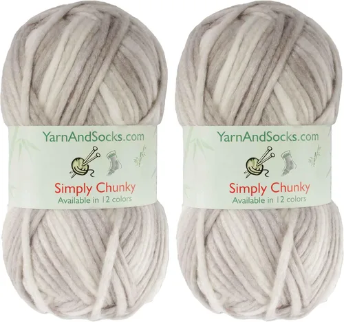 Miniatura 15 de JubileeYarn Halo Fables Yarn - 100g/Skein Bulky Polyester - North Wind Sun - 2 Skeins