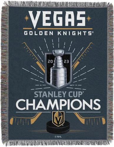 Northwest NHL Vegas Golden Knights 2023 NHL Stanley Cup Champions - Manta de tapiz tejido, 48 x 60 pulgadas, Stick Burst