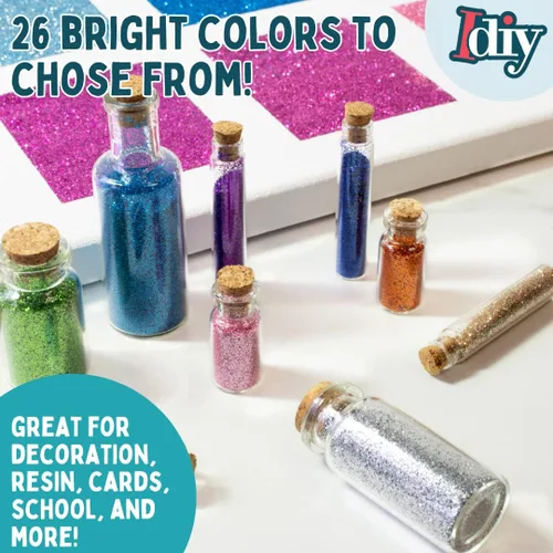 Miniatura 6 de iDIY - Brillantina ultra fina azul aguamarina (3.5 onzas), purpurina extrafina con bolsa de boquilla fácil de verter y embudo para resina, slime