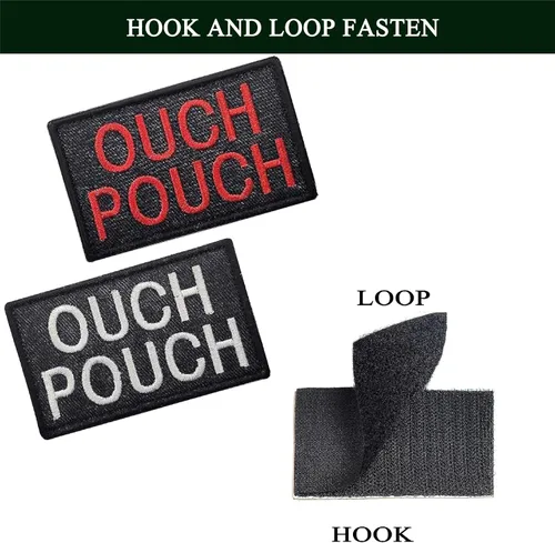 Miniatura 4 de 2PCS Parches Ouch Pouch, Parche de Velcro Insignia Totalmente Bordada para Chaleco Arnés de Perro y Gorras, Bolsas, Chalecos, Chaquetas, Mochilas