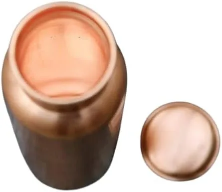 Miniatura 2 de AllKindGifts Botella de agua ayurvédica de cobre hecha a mano, recipiente de cobre puro para beber, 34 onzas, bebida grande más agua, beneficios