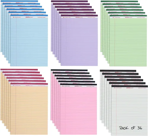 Miniatura 23 de ROARING SPRING Enviroshades - Bloc de notas de colores reciclados, paquete de 3, 40 hojas, 8.5 x 11.75 pulgadas, el paquete incluye 1 de cada