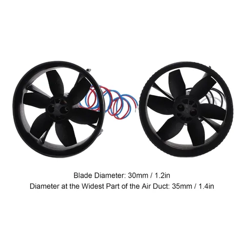 Miniatura 7 de Ventilador canalizado RC, resistencia a altas temperaturas, potencia fuerte más estable, montaje de ventilador canalizado electrónico de alta