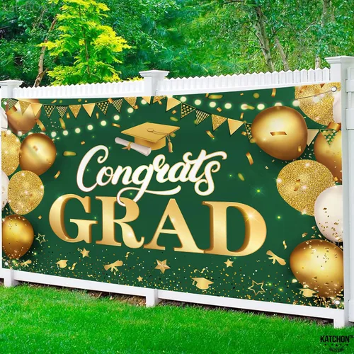 Miniatura 9 de KatchOn, Xtralarge - Cartel de graduación para patio, decoraciones de graduación 2026-120 x 20 pulgadas, pancarta de felicitación para graduación al