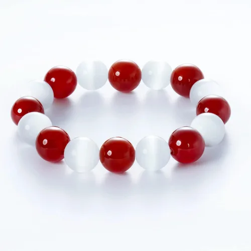 Miniatura 4 de BESTMVP Agate Crystal Natural Stone Relax Anxiety Crystal Beaded Men Women Stretch Bracelet Unisex