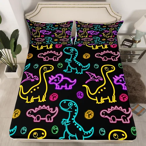 Miniatura 24 de Erosebridal Monster Bedding - Juego de sábanas de tamaño individual con diseño de dragón mágico para niños y hombres, juego de cama ajustable