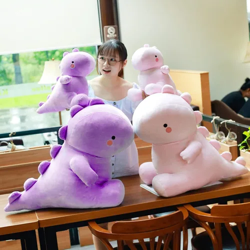Miniatura 6 de VHYHCY Lindos Juguetes de Peluche de Dinosaurio, Juguetes Muñecos de Animales de Peluche de Dinosaurio Gordo, Peluche Suave de Animal de Peluche