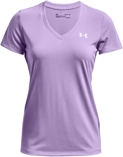 Miniatura 3 de Under Armour Tech - Camiseta de manga corta con cuello en V para mujer