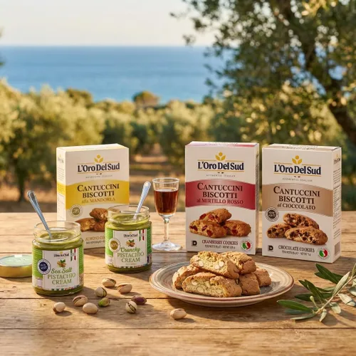 Miniatura 8 de L'Oro Del Sud Galletas de almendras, 7.05 oz (200 g), galletas italianas Cantuccini d'Abruzzo, hechas con almendra de calidad real, sin OMG