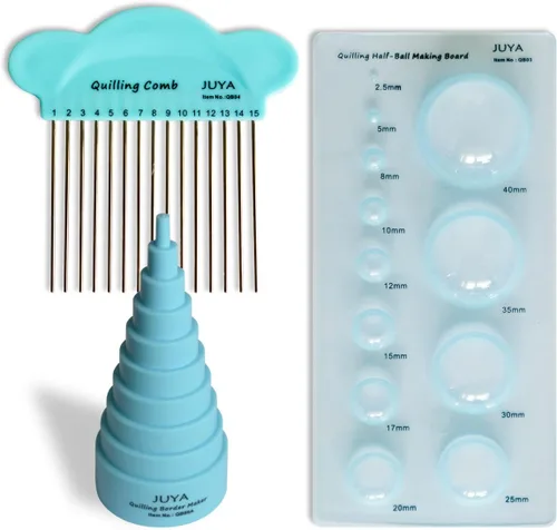 Miniatura 5 de JUYA Kit de relleno de papel con 960 tiras y 14 herramientas (herramientas azules, ancho de 0.118 in tiene pegamento)
