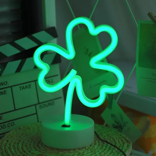 Miniatura 10 de Señales LED de neón con forma de delfines azules, luz de neón con base y USB, funciona con pilas, letreros de luz LED para fiesta de cumpleaños
