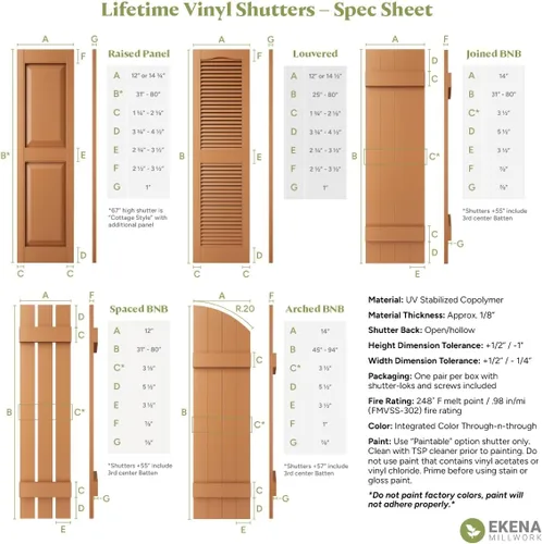 Miniatura 3 de Ekena Millwork LVSAMPLECOLORS - Muestra de vinilo de por vida