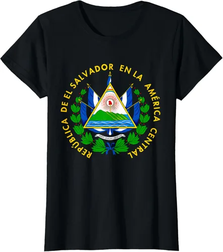 Miniatura 48 de Camiseta con diseño de emblema de la bandera de El Salvador