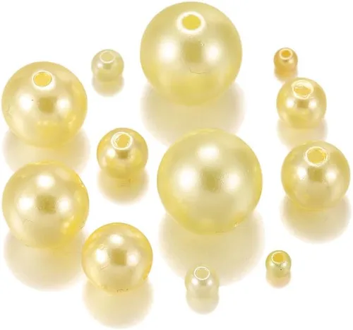Miniatura 16 de 360 unids/bolsa 4 8 10 0.472 in tamaño mixto acrílico imitación perlas perlas con agujero cuentas de plástico para bricolaje fabricación de joyas