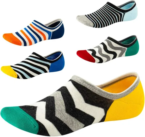 SEESILY Calcetines invisibles para hombres y mujeres, corte bajo con agarre antideslizante, calcetines invisibles para zapatos Oxford, talla 7-12, 5