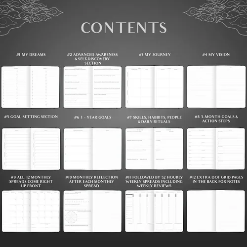 Miniatura 6 de Legend Planner PRO Horario Diario - Organizador Semanal y Diario con Franjas Horarias. Agenda de Citas y Diario para Trabajo y Personal, A4 (Negro)