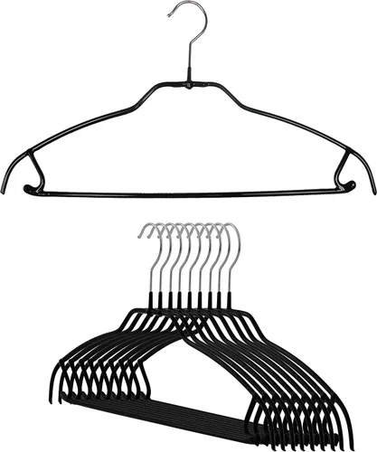 Mawa by Reston Lloyd Silhouette - Percha de camisa antideslizante que ahorra espacio con barra para pantalones y ganchos para falda, estilo 42/FTU,