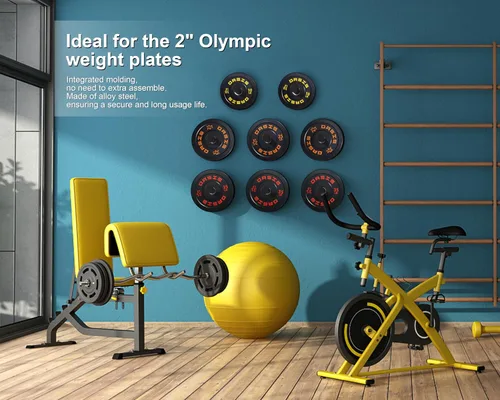 Miniatura 4 de Weight Plate Holder, Wall Mounted Weight Rack Storage for Weight Plates, Home Gym Organizer
