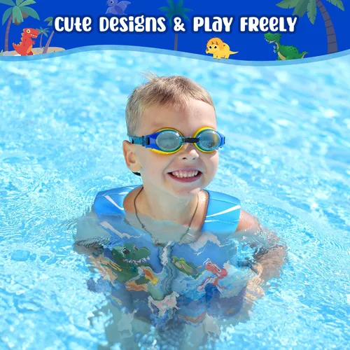 Miniatura 6 de Chaleco de natación para niños, flotadores para niños pequeños con correa de seguridad ajustable, ayudas de natación, flotador infantil, traje