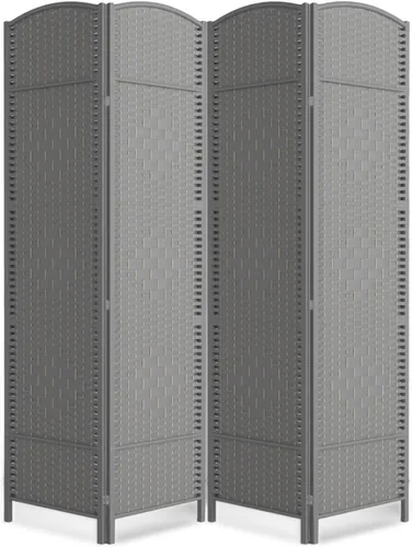 Miniatura 11 de Divisor de habitación de 4 paneles, pantalla de privacidad plegable de 6 pies, divisor de pared de panel plegable extra ancho con divisor de pared