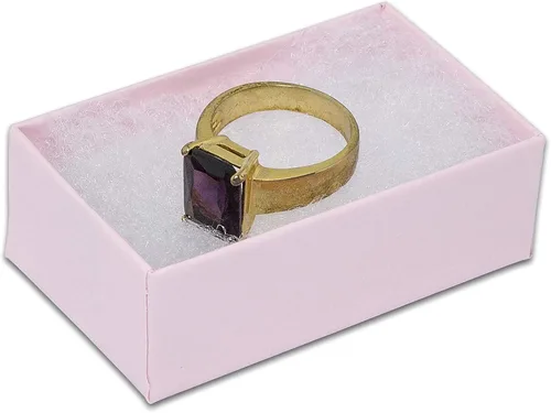 Miniatura 56 de TheDisplayGuys - Paquete de 25 cajas de cartón rellenas de algodón #33 para joyas, color rojo mate (3.5 x 3.5 x 1.0 pulgadas), para envío