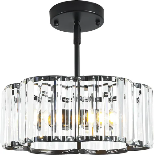 Miniatura 15 de Candelabro pequeño de cristal dorado, lámpara moderna de 3 luces para comedor sobre la mesa, accesorio de iluminación redondo para pasillo