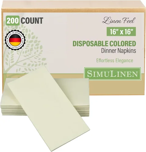 Miniatura 20 de SimuLinen Servilletas de Cena Desechables Amethyst - Servilletas de Papel Moradas con Sensación de Lino Similar a Tela para Bodas, de Lujo 16"x16