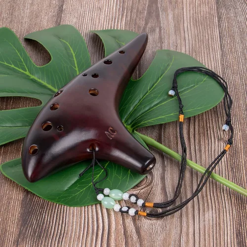 Miniatura 2 de AKLOT - Ocarina de 12 agujeros, Alto C, de cerámica ahumada, con bolsa protectora, libro de canciones para principiantes, para mayores de 15 años
