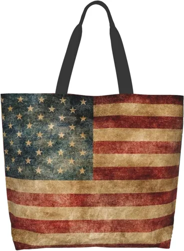 Miniatura 33 de Famame Canvas Tote Bag Large Women Casual Shoulder Bag Handbag Reusable Multipurpose Shopping Grocery Bag