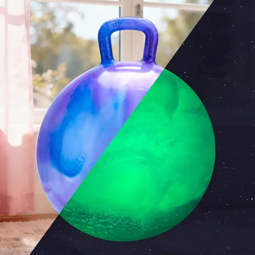 Miniatura 8 de PlayZap Pelotas Saltarinas para Niños de 3-8 Años, Pelota Rebotante de 18 Pulgadas con Asa, Saltarina Inflable de 18", Juguetes de Salto de 45cm