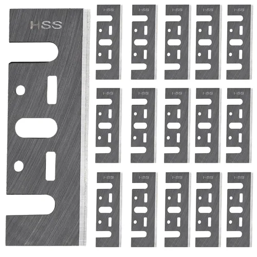 Cuchillas cepilladoras de 3-1/4 pulgadas, 16 cuchillas cepilladoras HSS de 3.228 in, compatibles con Makita N1900B, KP0810, LXPK01, compatible con