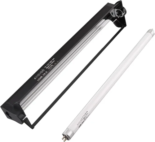 Aiicioo Kit combinado de iluminación T5 UVB – Lámpara de 12 pulgadas Desert 10.0 para capó de terrario y bombilla T5 HO UVB de alto rendimiento para