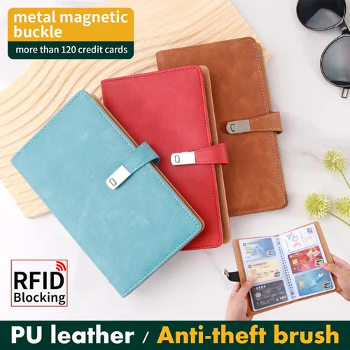 Miniatura 2 de Organizador de tarjetas de visita, soporte para tarjetas de crédito, organizador de tarjetas de crédito, estuche de almacenamiento Rolodex con 120