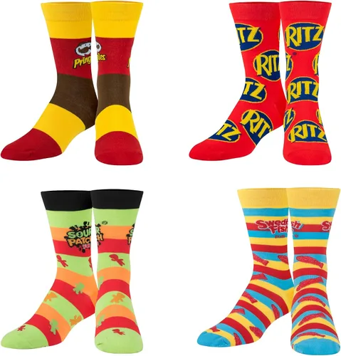 Miniatura 3 de Crazy Socks, Snack & Junk Food Themes, Fun Silly Novelty Crew, Large, Fun 8 Pack