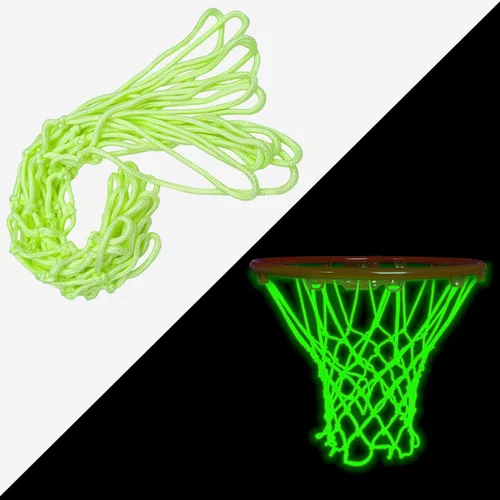 2 redes de baloncesto de luz nocturna, repuesto de red de baloncesto, red de baloncesto rosa que brilla en la oscuridad, accesorios de baloncesto,