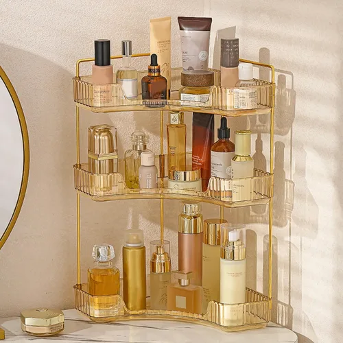 Miniatura 9 de Aveniee Organizador de Esquina para Encimera de Baño, Estante de Encimera de Baño Organizador de Maquillaje para Tocador, Bandeja de Perfume