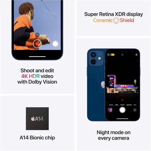 Miniatura 4 de Nuevo Apple iPhone 12 (64GB, Negro) [Bloqueado] + Suscripción a empresa de telefonía.